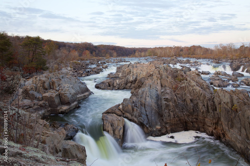 Great Falls Wasserfälle am Abend