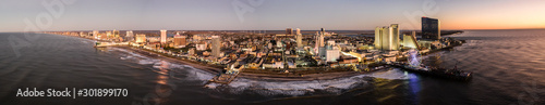 Drone view on the Atlantic City Skyline