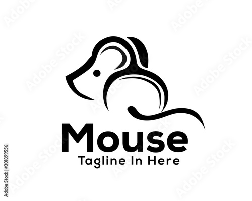 mouse back view ass logo design inspiration