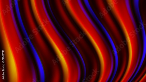 Abstract fluid futuristic vector background. Colorful wallpaper with glow layered relief.