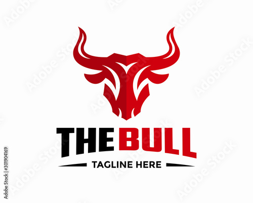 Creative Head Buffalo Bull Elegant Logo Symbol Design Illustration Vector for Company