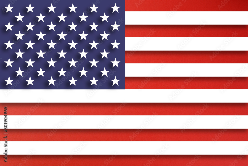 USA flag made from paper cutting USA flag made from paper cutting