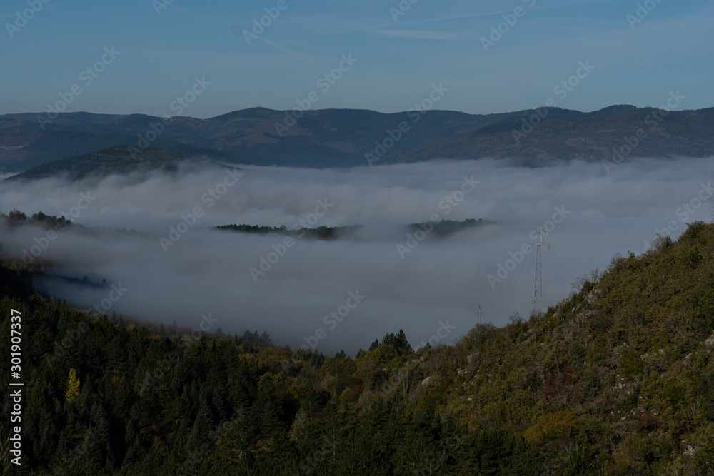 Fog filled valley