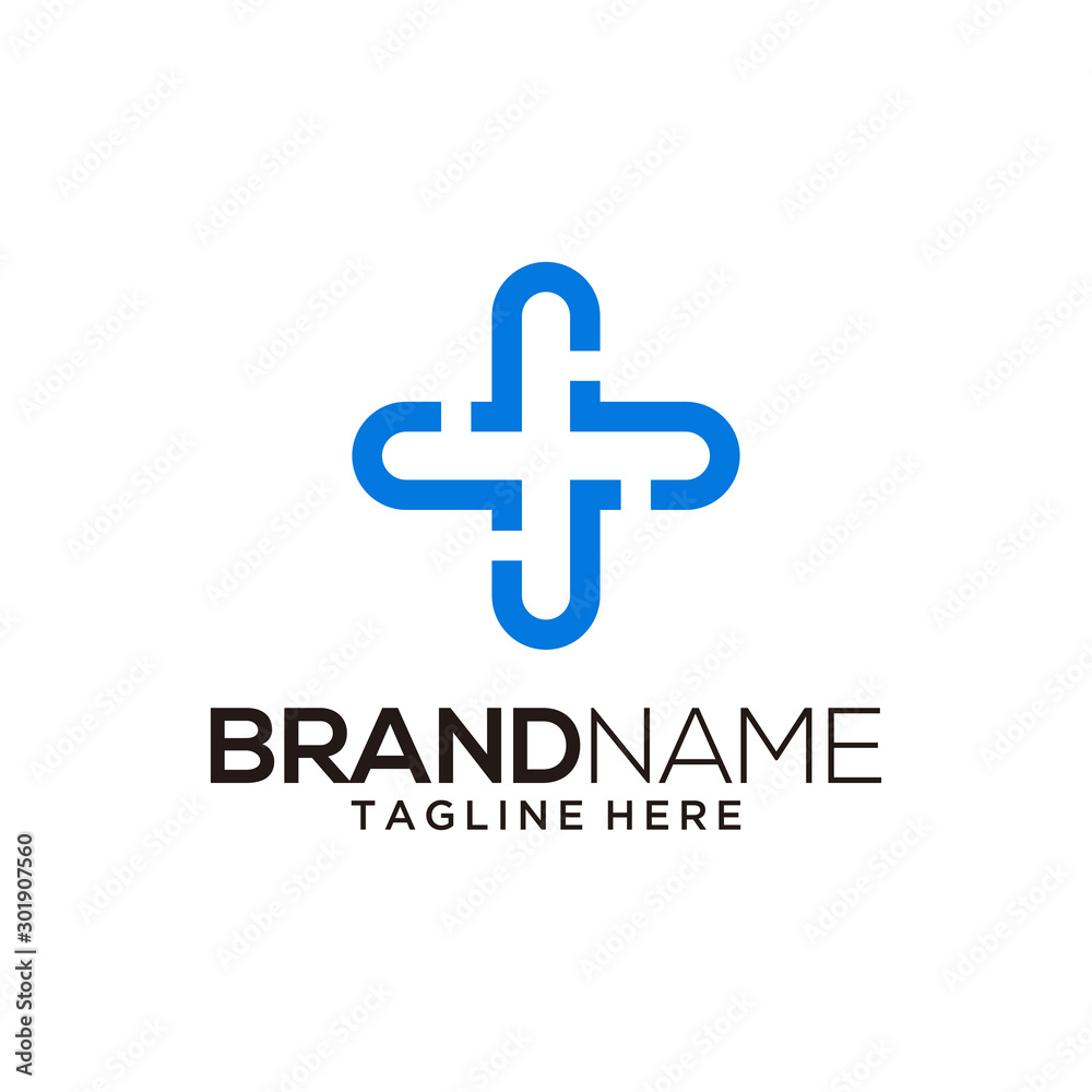 Health plus logo designs vector template art Health plus logo designs vector template art