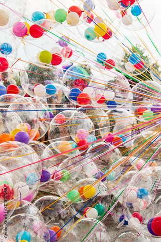 colorful transparent balls