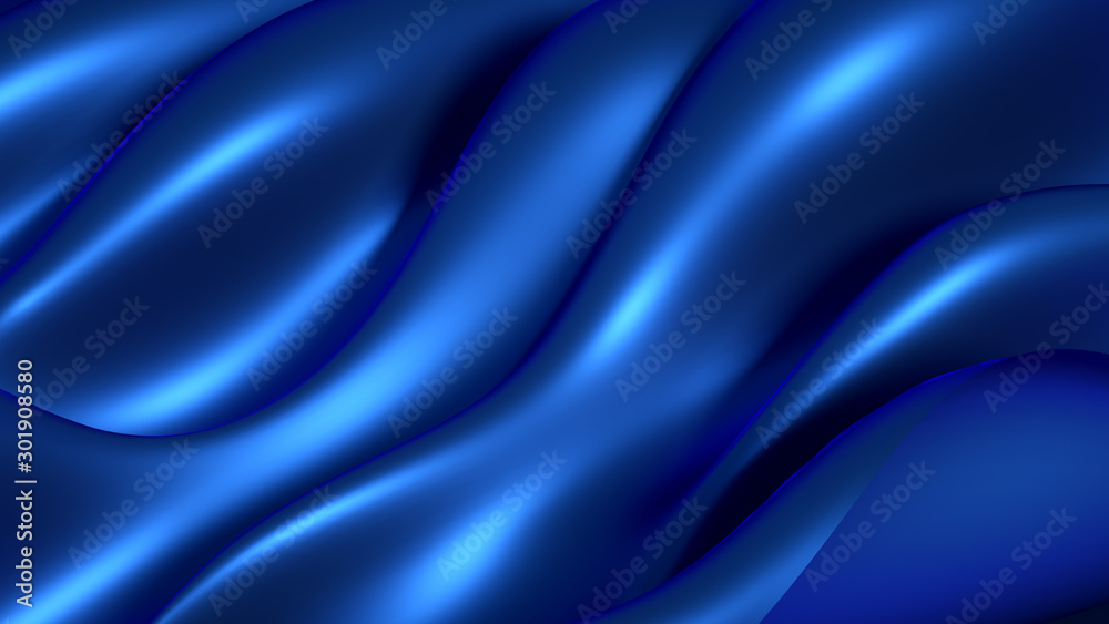 Obraz premium Luxury background with metal drapery fabric. 3d illustration, 3d rendering.