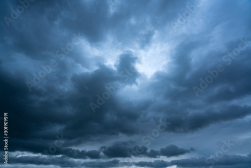 Dark thunderstorm clouds