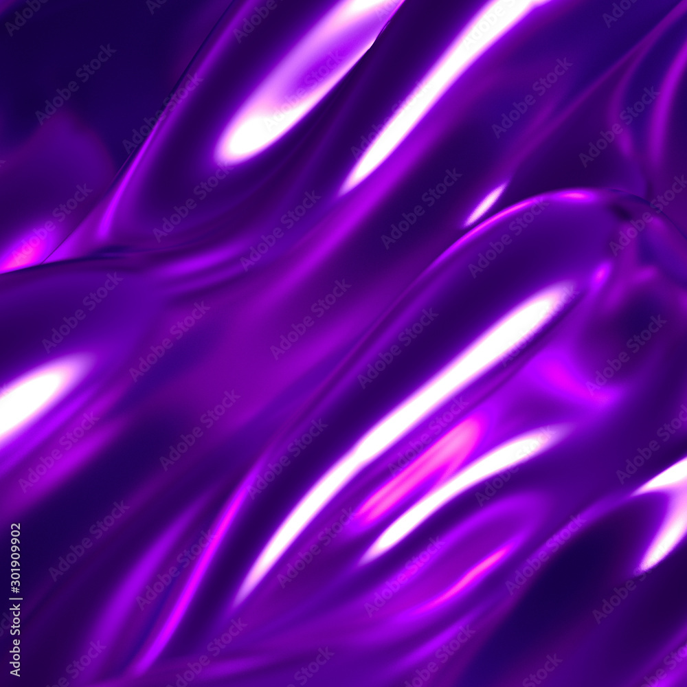 Fototapeta premium Luxury background with metal drapery fabric. 3d illustration, 3d rendering.