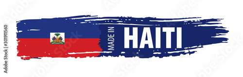 Haiti flag, vector illustration on a white background