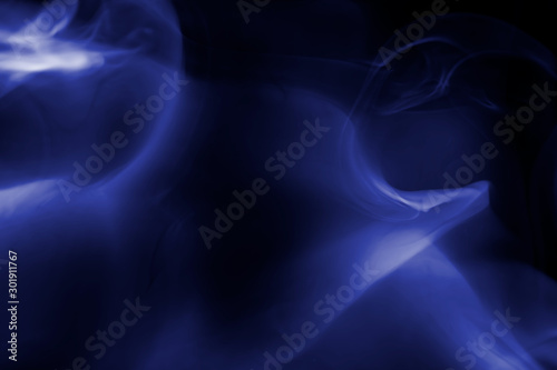Abstract Effect texture blue smoke background.