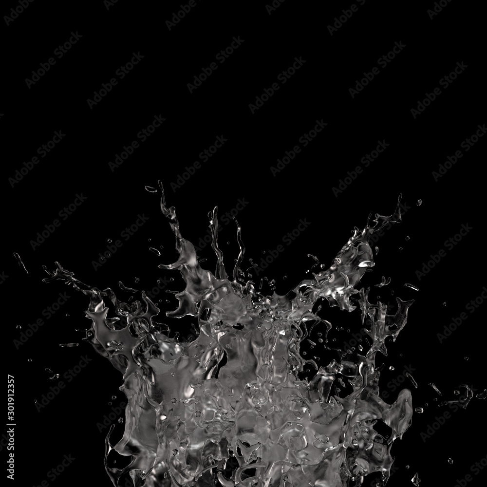 Splash fluid. 3d illustration, 3d rendering. Splash fluid. 3d illustration, 3d rendering.