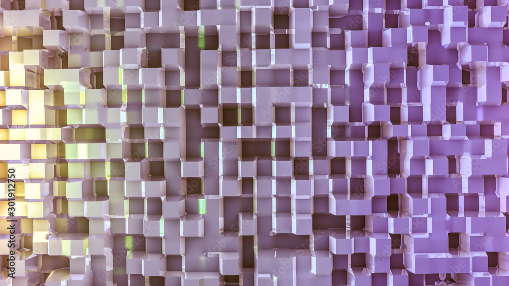 Fototapeta premium Tech tech triangle crystal background. 3d illustration, 3d rendering.