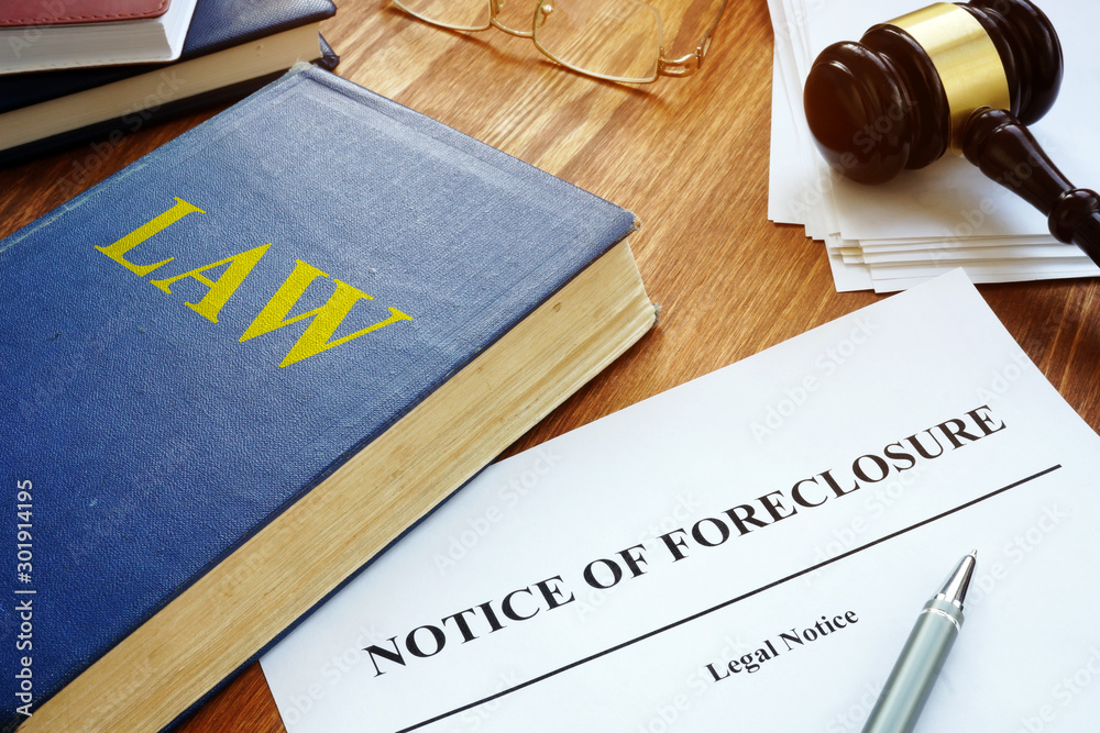 Notice of Foreclosure letter in the court. Notice of Foreclosure letter in the court.