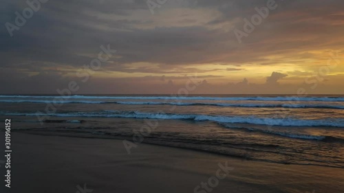 Wallpaper Mural Gorgeous Sunset Over Waves At Beach In The evening After Sunset In Goa Torontodigital.ca