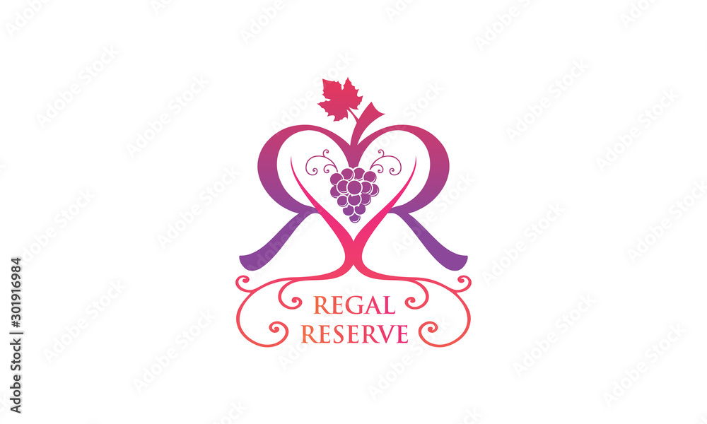logo regal reserve grape vector logo regal reserve grape vector