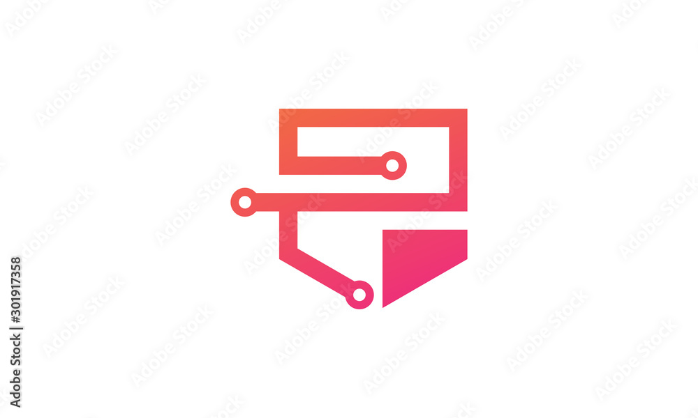 logo security tech letter e vector logo security tech letter e vector