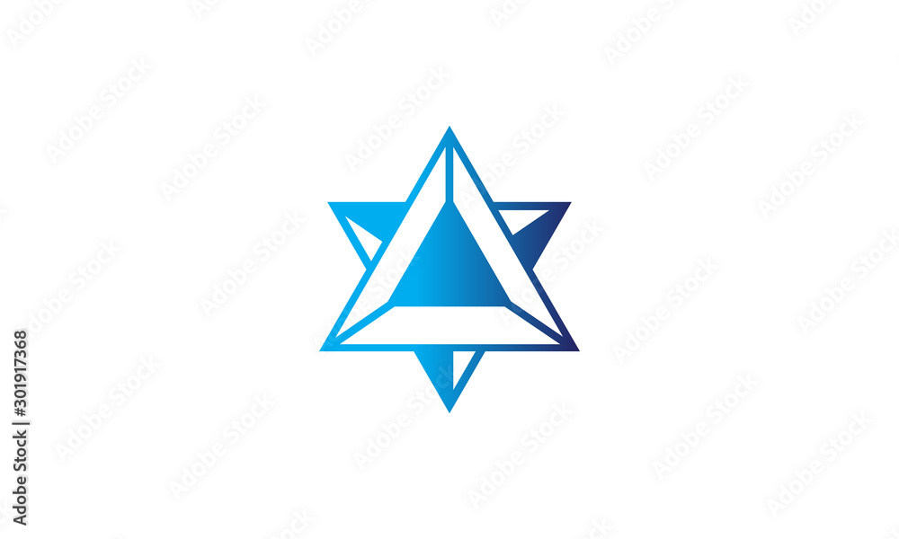 logo triangle line blue vector logo triangle line blue vector