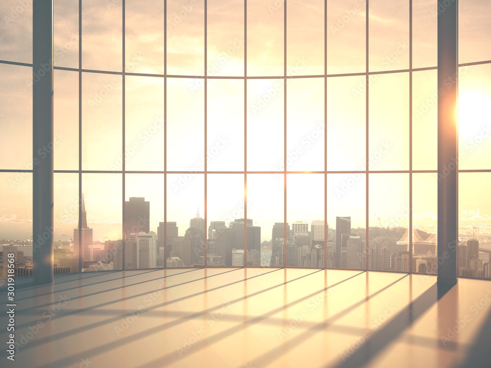 Fototapeta premium Luxury sunlight hall office
