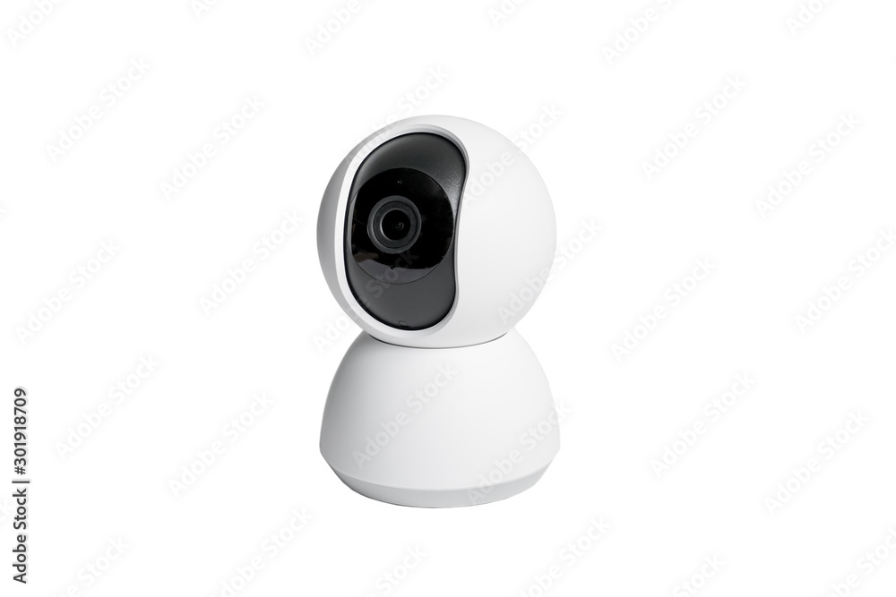 CCTV security camera isolated on white background