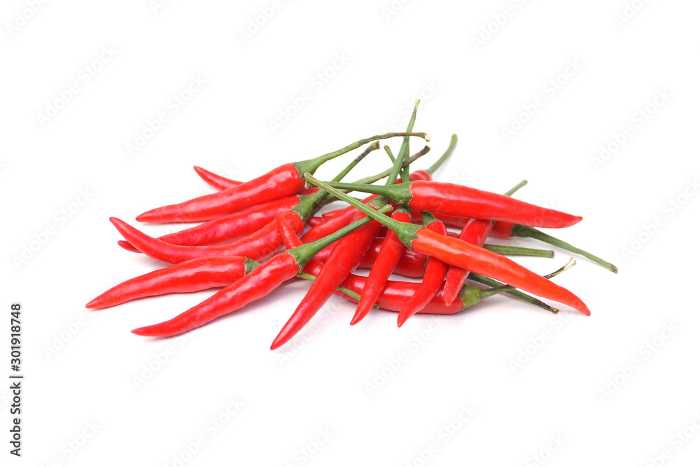 Red chilli isolated on white background Red chilli isolated on white background