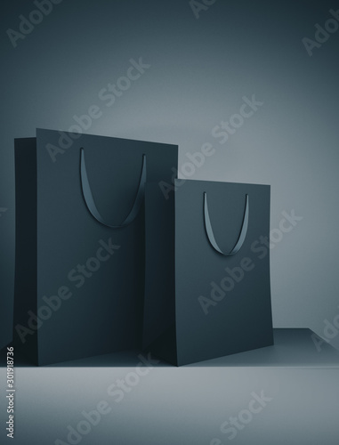 Two black shopping bag