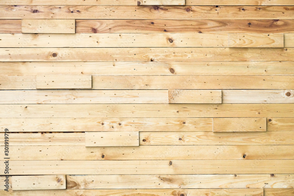 Layer of wood plank arranged as a wall Layer of wood plank arranged as a wall