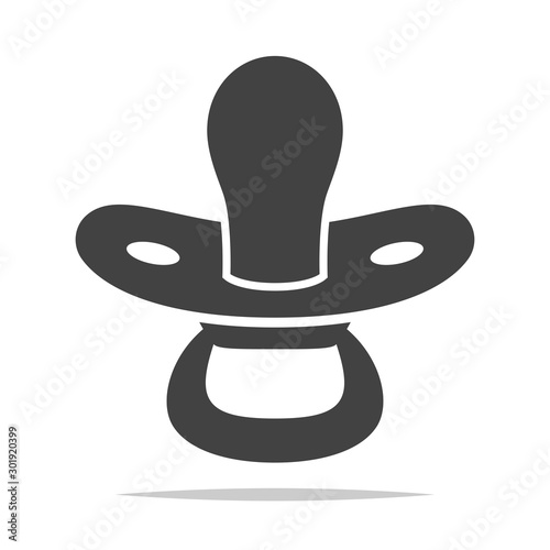 Pacifier icon vector isolated