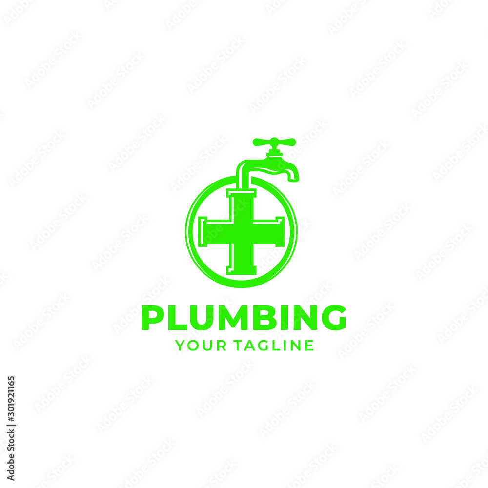 Obraz premium Plumbing Service Logo Template Design Vector