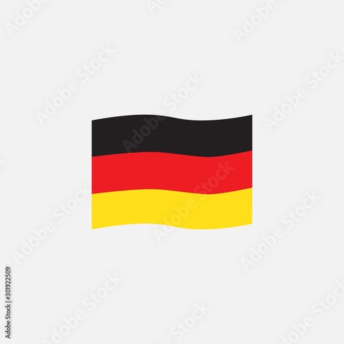 Germany flag colors flat icon  vector sign  Germany waving flag colorful pictogram isolated on white. Symbol  logo illustration. Flat style design