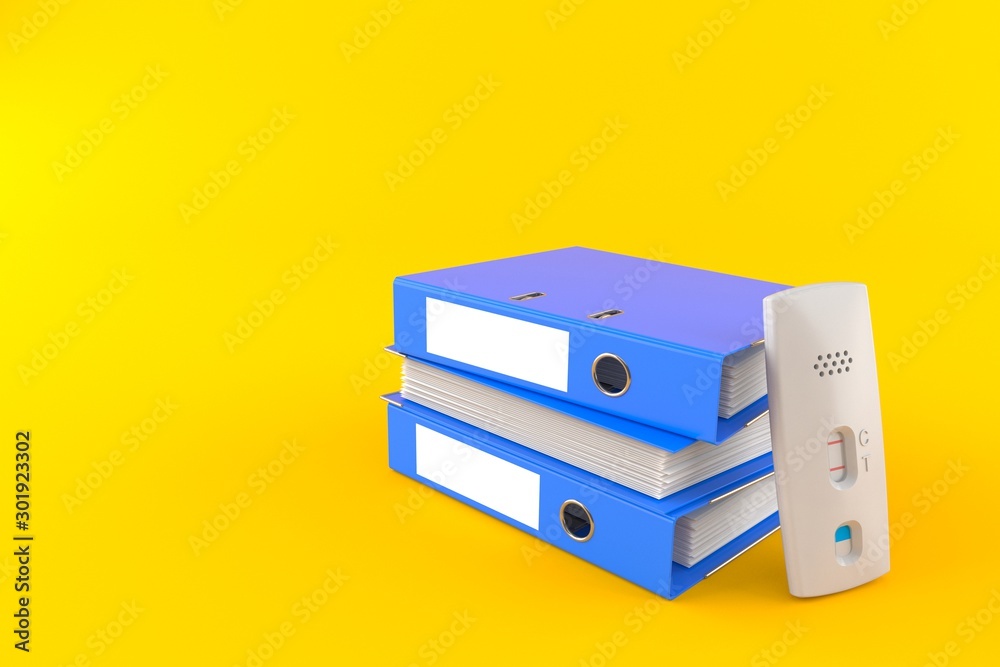 Fototapeta premium Pregnancy test with ring binders