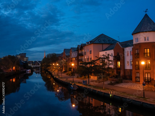 1 View down the River Wensum during the twilight hour