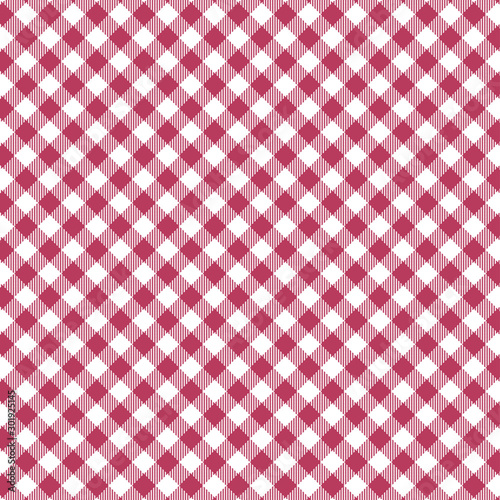 Red Gingham seamless pattern.