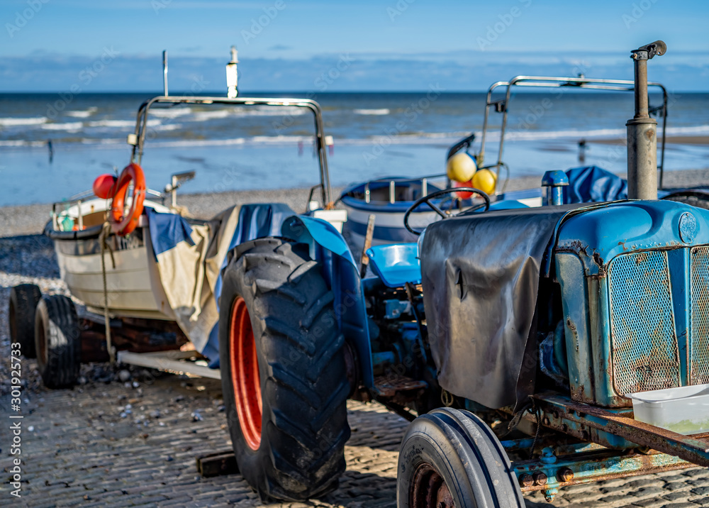 custom made wallpaper toronto digital20 Selective focus on a tractor used to take crabbing boats to and from the sea in the fishing coastal town of Cromer, Norfolk