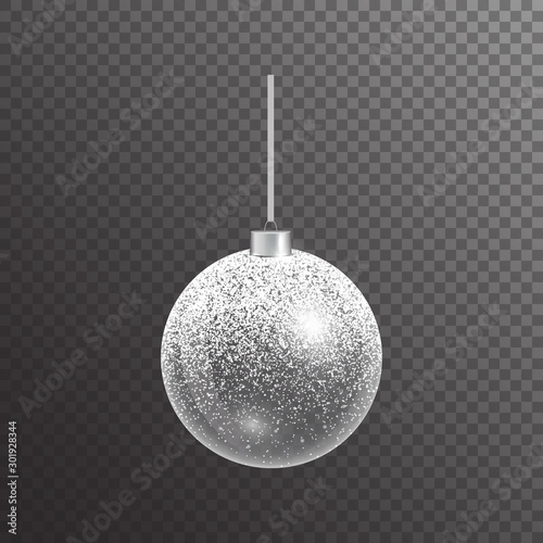 Christmas ball with sparkles