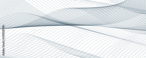 Abstract gray ribbon on a white background. Vector illustration EPS 10.