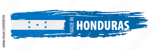 Honduras flag, vector illustration on a white background