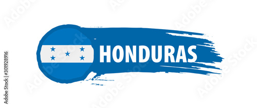 Honduras flag, vector illustration on a white background