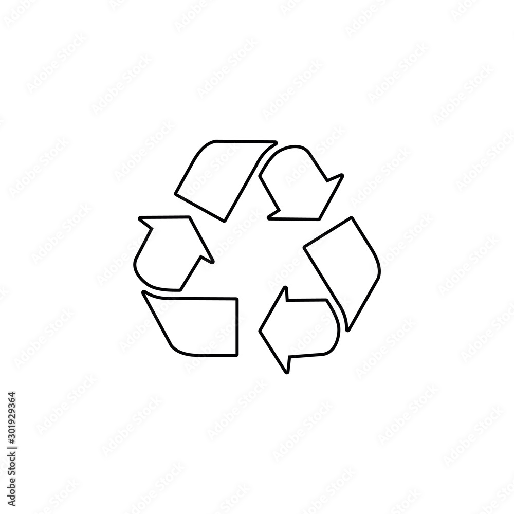 recycling icon. vector flat illustration recycling icon. vector flat illustration