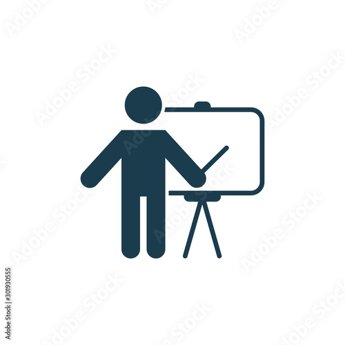 Demo, speech, exhibition icon vector image. Can also be used for education, academics and science. Suitable for use on web apps, mobile apps