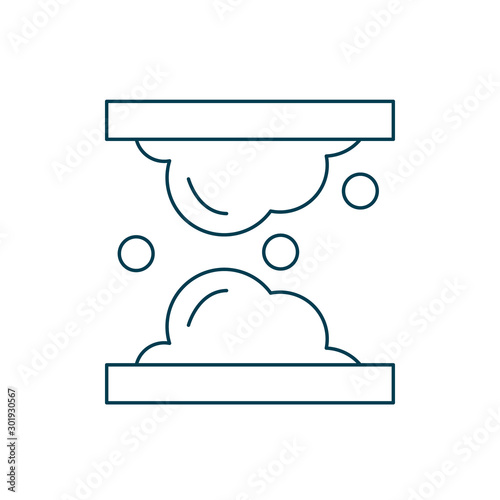 Cholesterol, Dermatology, Lipid, Skin Bold line icon on white. Medicine concept. Vector Icon