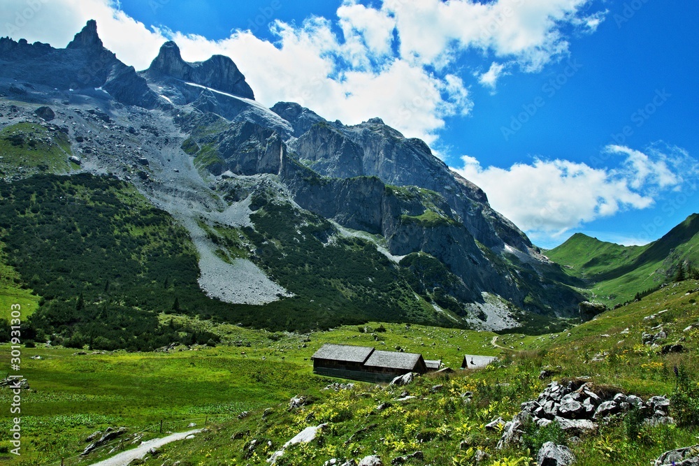 Austrian Alps-Austrian Alps-view on the peak Drei Turme and valley Gauertal