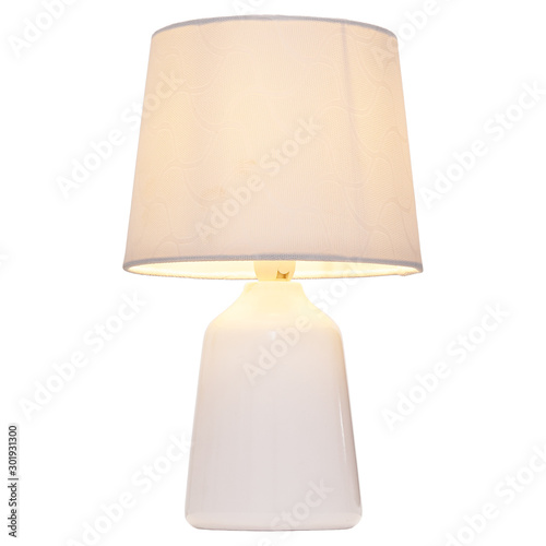 Table lamp isolated on white background