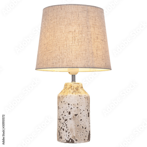 Table lamp isolated on white background