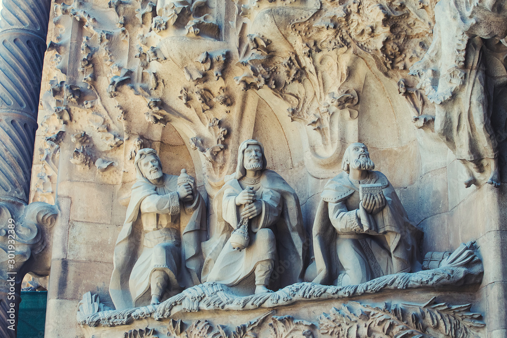 Obraz premium gothic statue in temple