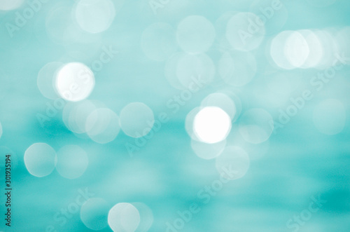 Wall Mural Lights on sea background. Waves.