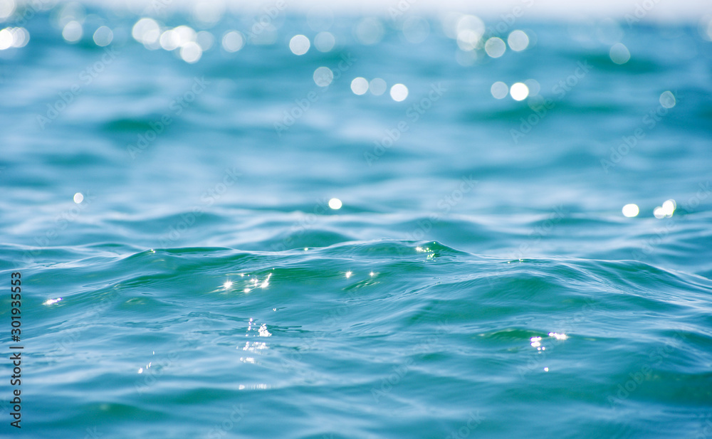 Lights on sea background. Waves. Lights on sea background. Waves.