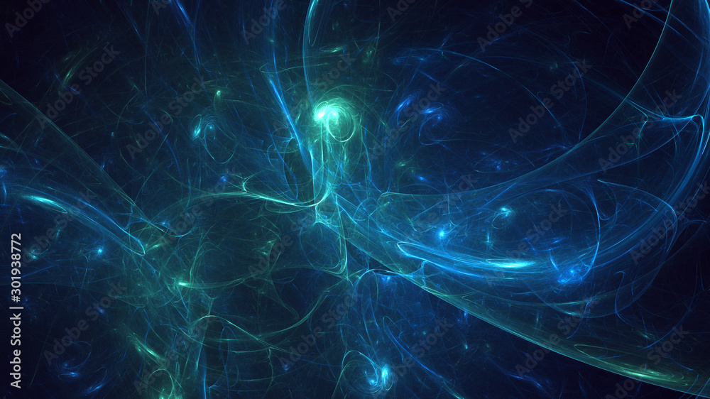 Fototapeta premium Fractal 3D rendering abstract light background
