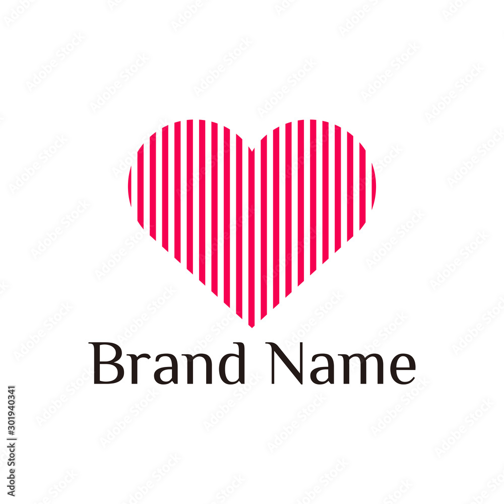 Heart logo designs vector template art company