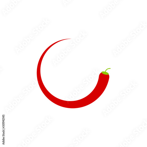 Red chili icon design graphic template vector