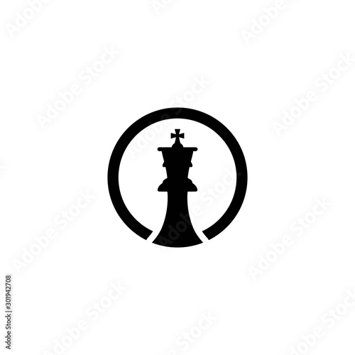 vector chess piece set for logo design,king icon illustration